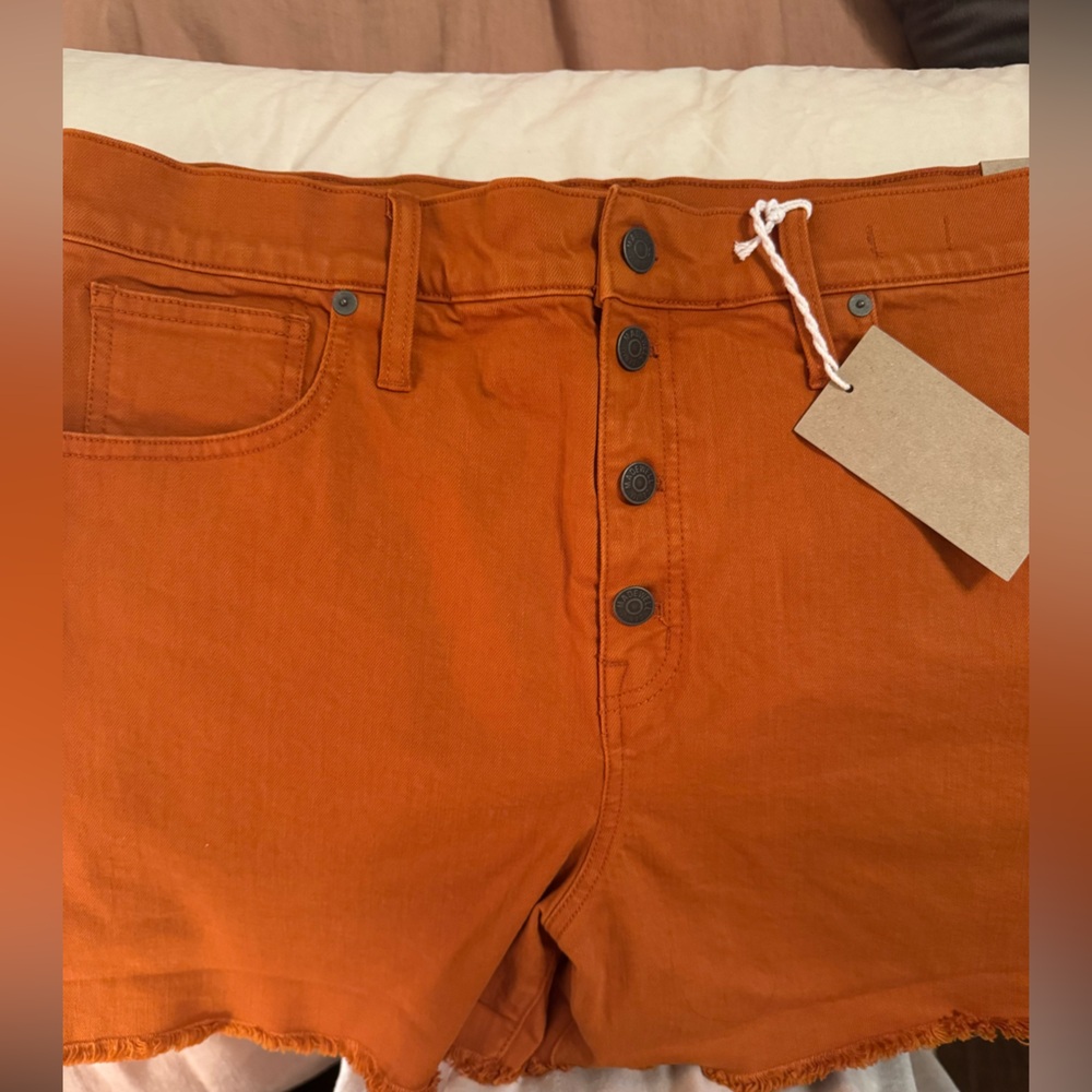 NWT Madewell Burnt Orange Shorts